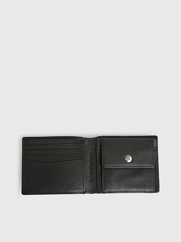 cartera de piel con compartimento para billetes y monedero y rfid black de hombre calvin klein jeans