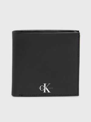 Calvin klein black on sale leather wallet