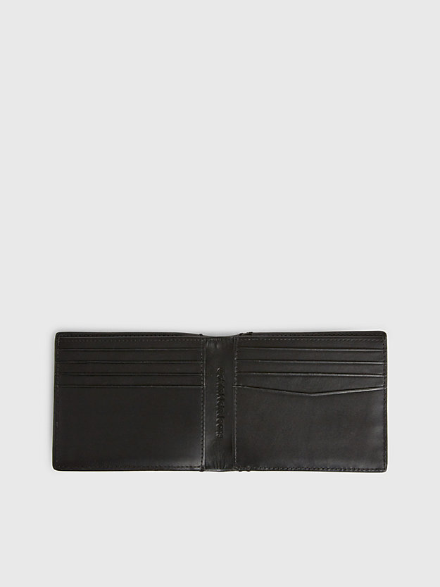 cartera de piel con compartimento para billetes black de hombre calvin klein jeans
