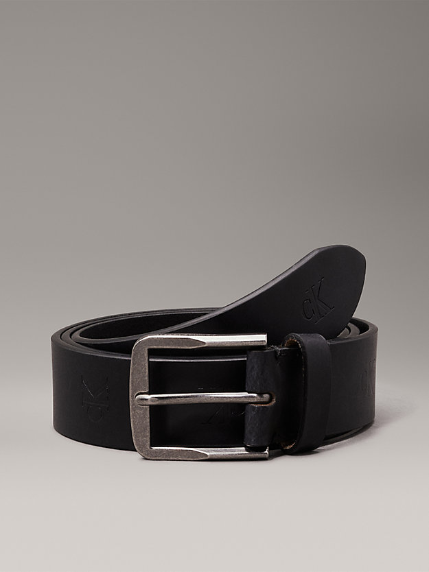 allover print logo leather belt for men calvin klein jeans
