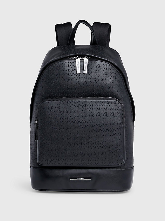 black logo round backpack for men calvin klein