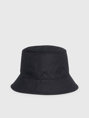 Calvin Klein Kids logo-patch Bucket Hat - Black