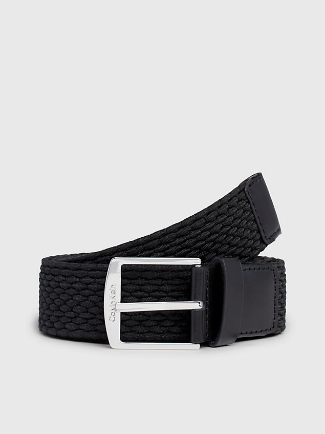 black braided belt for men calvin klein