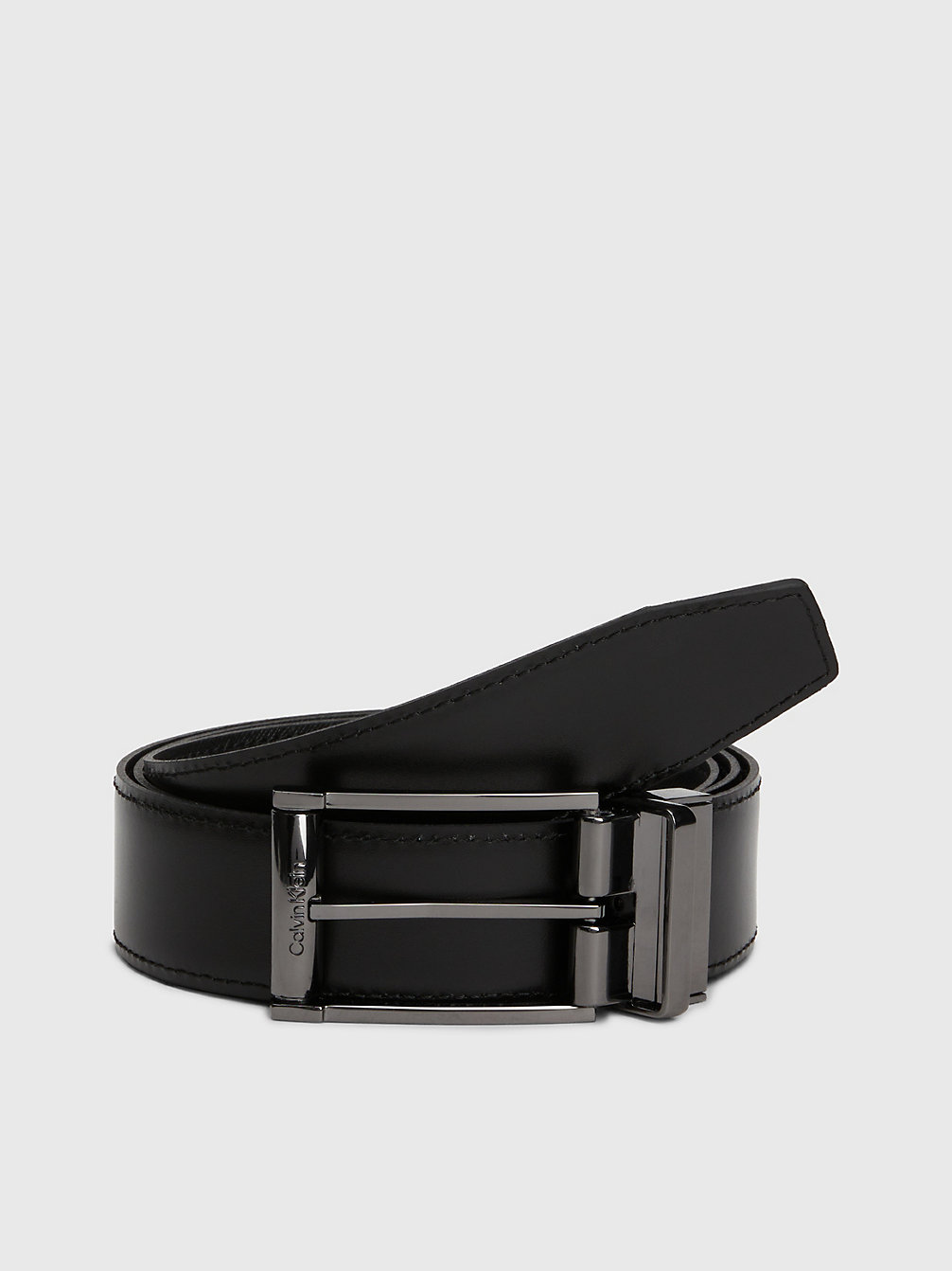 CK BLACK SAFFIANO/SMOOTH Reversible Leather Belt undefined Men Calvin Klein
