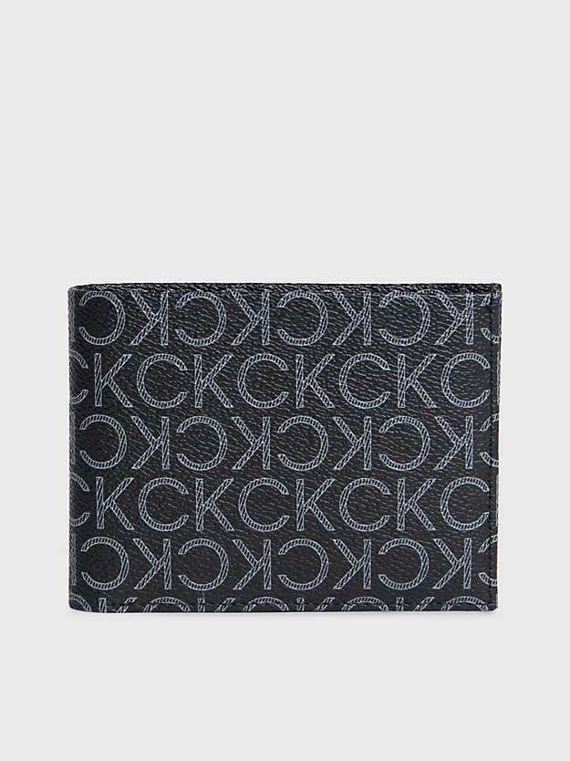 classic mono black logo rfid billfold wallet for men calvin klein
