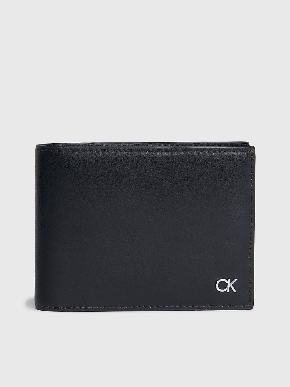 CK BLACK Leather Rfid Trifold Wallet undefined Men Calvin Klein