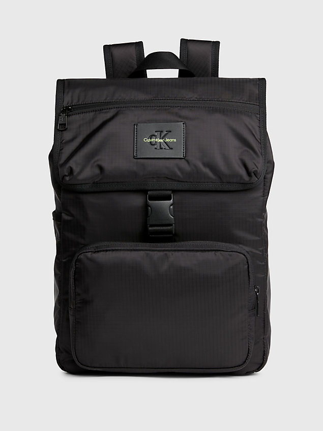 black square flap backpack for men calvin klein jeans