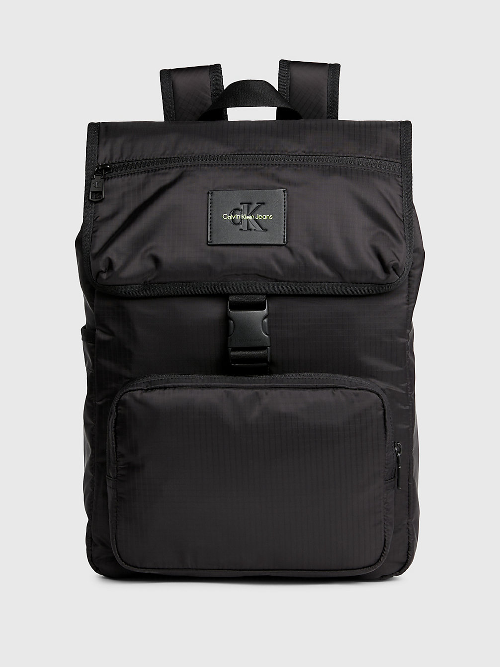 BLACK/SHARP GREEN Square Flap Backpack undefined Men Calvin Klein