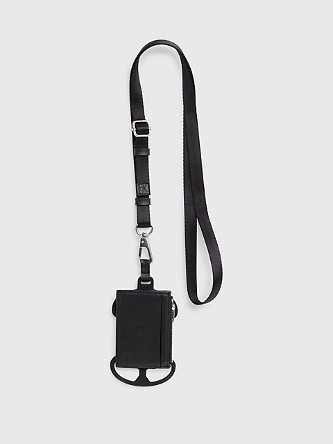 black phone lanyard and wallet gift pack for men calvin klein jeans