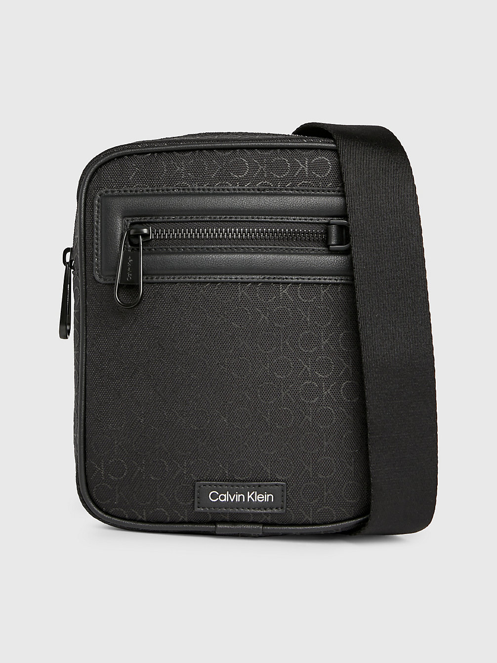 JACQUARD MONO BLACK Small Convertible Logo Reporter Bag undefined Men Calvin Klein