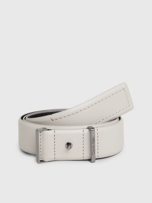 grey leather belt for men calvin klein