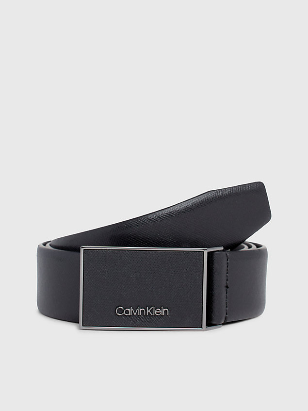black leather belt for men calvin klein