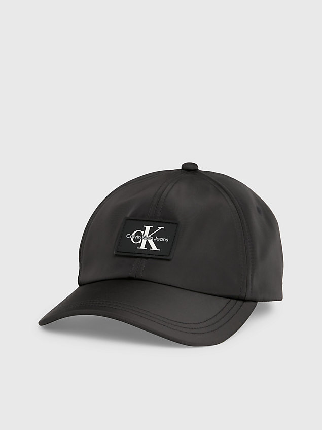 black czapka z daszkiem z logo dla mężczyźni - calvin klein jeans