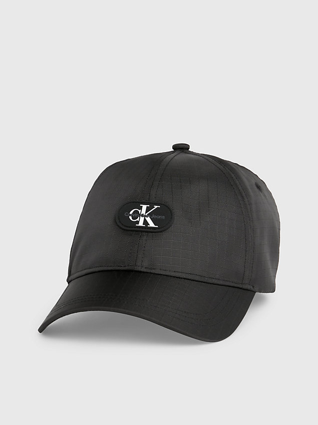 gorra de ripstop con logo black de hombres calvin klein jeans