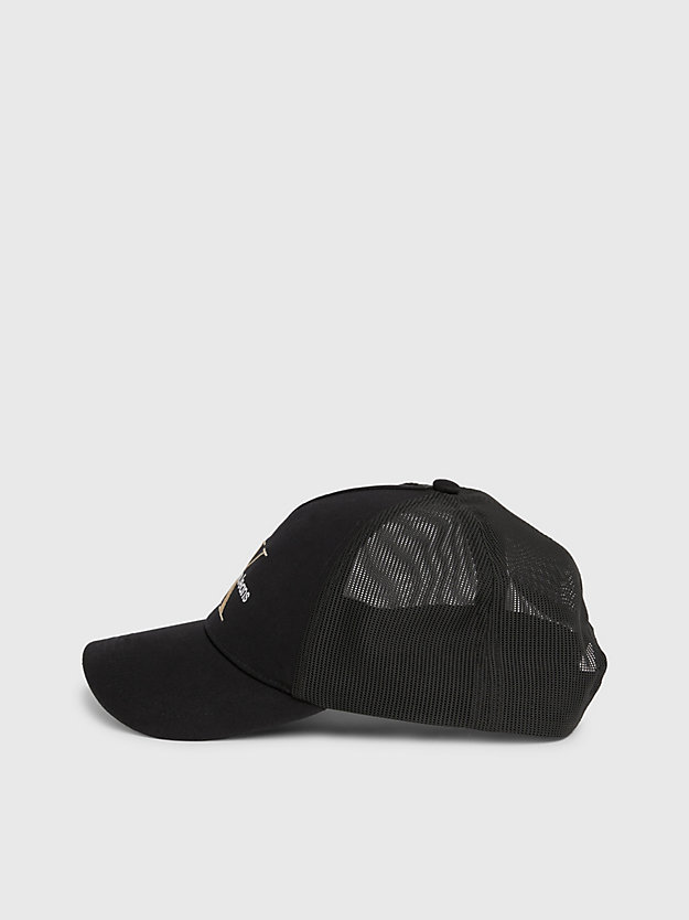 fashion black twill logo trucker cap for men calvin klein jeans
