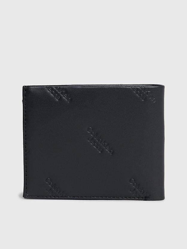 allover print leather logo rfid slimfold wallet for men calvin klein jeans