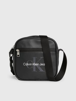 Calvin Klein Lily Monogram Logo Zip Crossbody Bag in Natural