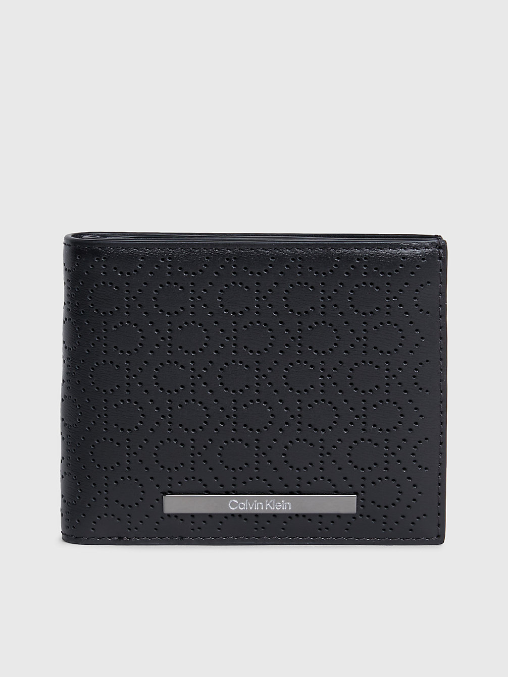 CK MONO PERF BLACK Leather Rfid Billfold Logo Wallet undefined Men Calvin Klein