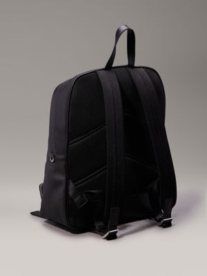 ck black twill round backpack for men calvin klein