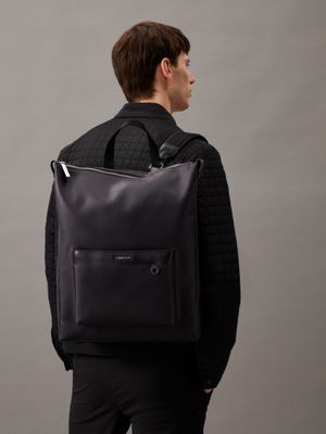 ck black twill square backpack for men calvin klein