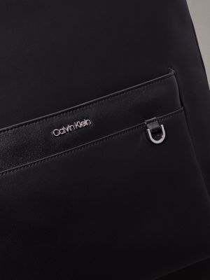 ck black twill square backpack for men calvin klein