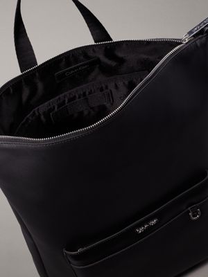 ck black twill square backpack for men calvin klein