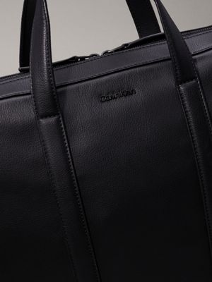 ck black pebble laptop bag for men calvin klein