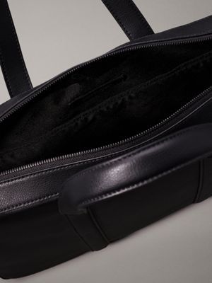 ck black pebble laptop bag for men calvin klein