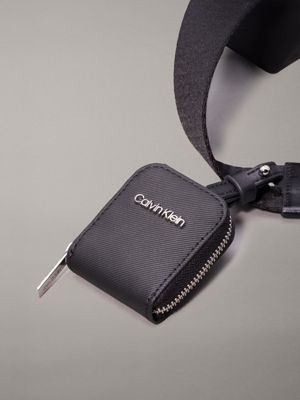 ck black twill crossbody bag for men calvin klein