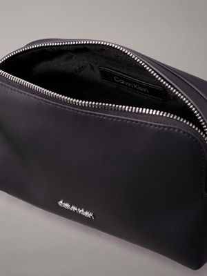 ck black twill crossbody bag for men calvin klein