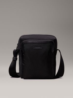 black small reporter bag for men calvin klein