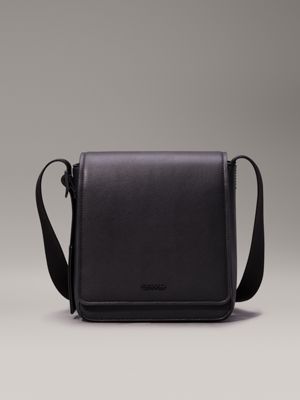 black large reporter bag for men calvin klein