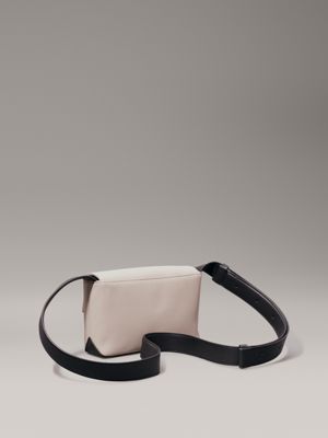 travertine rubberized twill crossbody bag for men calvin klein