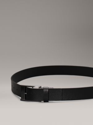 ck black pebble leather belt for men calvin klein