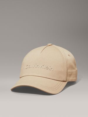 brown twill cap for men calvin klein