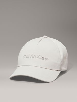 grey twill cap for men calvin klein