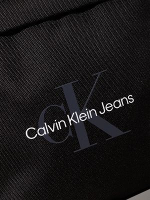 black logo flat crossbody bag for men calvin klein jeans