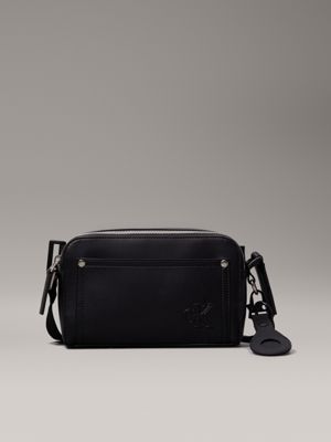 Black leather crossover bag best sale