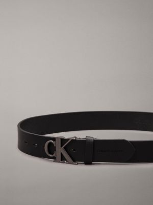 black leather belt for men calvin klein jeans