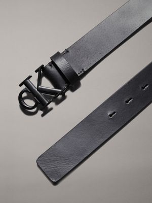 black/black leather belt for men calvin klein jeans