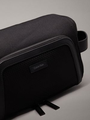 ck black diamond texture washbag with hanger for men calvin klein