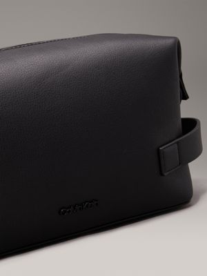 ck black pebble wash bag for men calvin klein