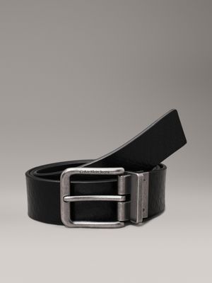 black/allover print reversible leather belt for men calvin klein jeans