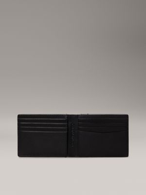 black/allover print leather 2-wallet gift set for men calvin klein jeans