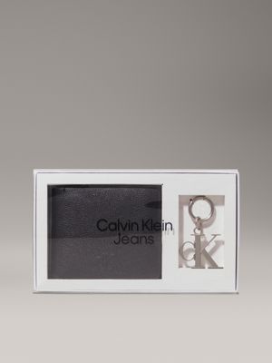 black wallet and keyring gift set for men calvin klein jeans