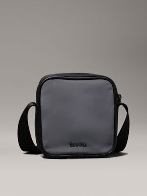 grey square crossbody reporter bag for men calvin klein