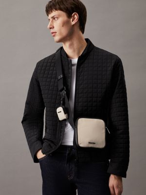 travertine square crossbody reporter bag for men calvin klein