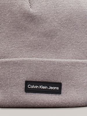 titanium knit beanie for men calvin klein jeans