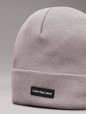 titanium knit beanie for men calvin klein jeans