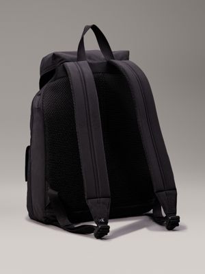 black flap backpack for men calvin klein jeans